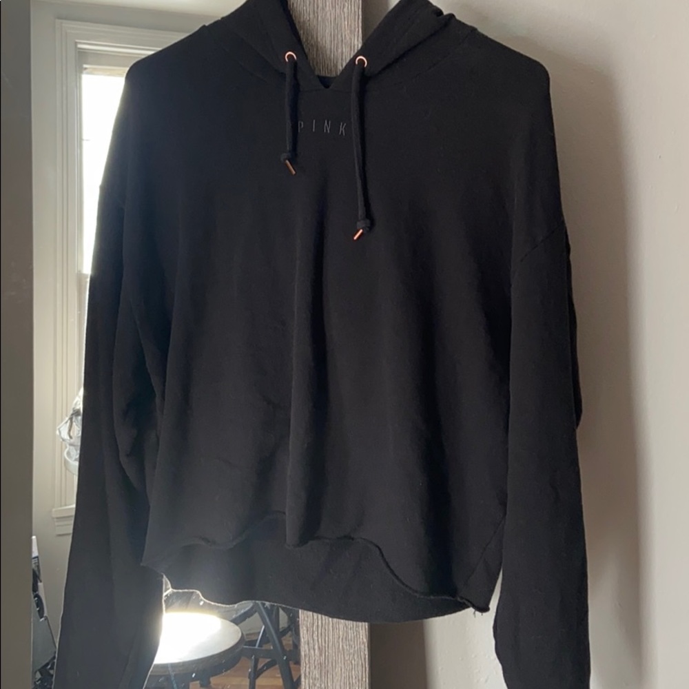 Cropped cut out back hoodie